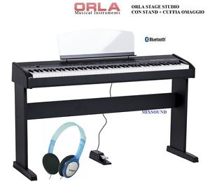 ORLA STAGE STUDIO PIANO DIGITALE 88 TASTI PESATI HAMMER ACTION BLUETOOTH +CUFFIA