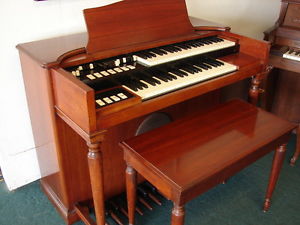 HAMMOND M-3 ORGAN, BENCH, REVERB SPEAKER SERVICED "BABY B-3"