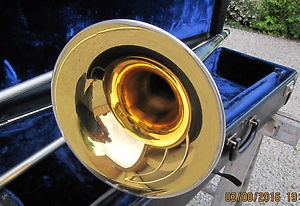 vintage trombone posaune KING Musical 4B SILVER SONOROUS STERLING BELL Bach 5 G