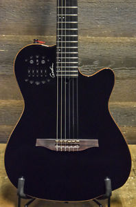 Godin ACS SA Cedar Black "SF" Nylon Electric Classical Guitar w/ Bag - #16455185