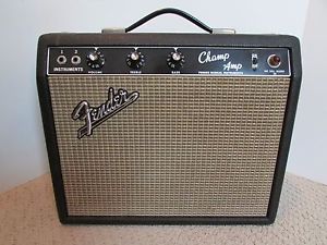 VINTAGE 1966 FENDER CHAMP AMP W/TUKI COVER VG/EX