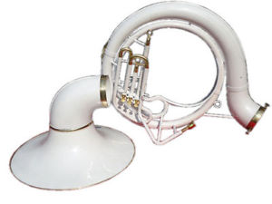 BRAND NEW:SOUSAPHONE.TUBA_WHITE_COLORED 25'' BELL_BB PITCH *W/BAG&MP BRASSITEM