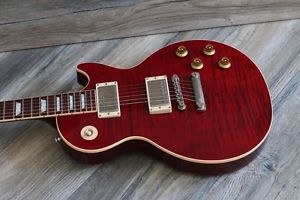 Gibson Les Paul Custom Shop Class 5 V Tiger Red AAA Flame top 2001 1st year NICE