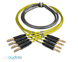 Premium 4 Channel Mogami 2931 Snake | Neutrik Gold 1/4" TRS | Yellow 300 Feet