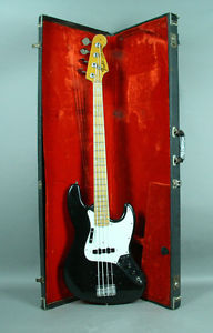 1975 Fender Jazz Bass American Vintage Original Black Finish w/OHSC