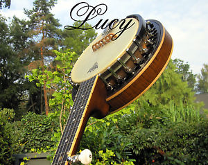 5string Banjo "Lucy" DAS Mini-Bluegrass-Banjo mit Tubaphone Tonring!   3 Fische