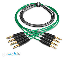 Premium 4 Channel Mogami 2931 Snake | Neutrik Gold 1/4" TRS | Green 275 Feet