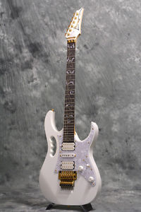 IBANEZ JEM7V Steve Vai Model White w/HardCase From Japan Used #U062