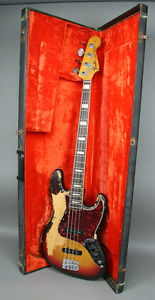 1974 Fender Jazz Bass Vintage American Sunburst Finish Electric Guitar OHSC