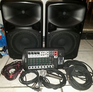 yamaha stagepas 600i speaker system × Mic Samson Q7 & cables