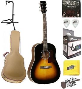 Tanglewood TW40 SD/VS Sloped Shoulder Dreadnought Guitar w/GD Hard Case + More