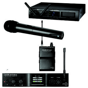 Audio Technica Singers Bonus Kit- ATW1302 Wireless Mic, M2M inear monitor system
