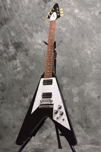 Gibson Flying V 67 Ebony Electric Guitar w/HardCase From Japan Used #G787