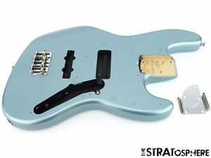 2007 Fender USA Custom Shop Classic Jazz Bass BODY + HARDWARE Ice Blue Metallic