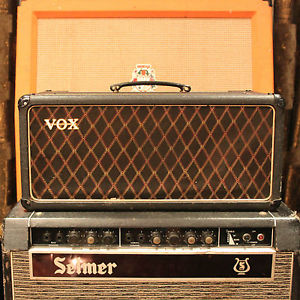 Vintage 1964 Vox AC50 Big Box Square Black & Grey Panel Amplifier Head SERVICED