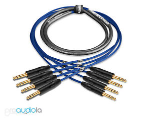 Premium 4 Channel Mogami 2931 Snake | Neutrik Gold 1/4" TRS | Blue 225 Feet