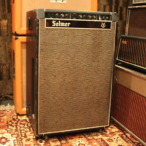 Vintage 1968 Selmer Treble N' Bass 50 Reverb Leslie Black Silver Valve Amplifier