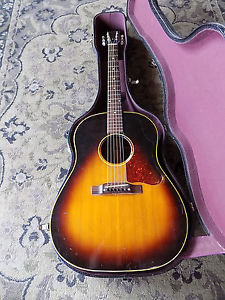 1957 Gibson J-45 acoustic guitar SUNBURST FINISH vintage spruce mahogany rare