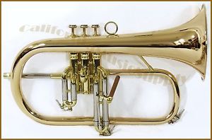 CAROLBRASS CFL-6200-GSS-L FLUGELHORN w/GOLD BRASS BELL in LACQUERED FINISH