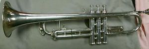 antique King flair silver trumpet. king musical instruments. eastlake, o