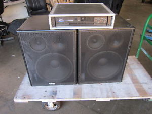 EAW FR 153e 3 Way Passive Loudspeaker Monitor with QSC 1850HD Stereo Power Amp