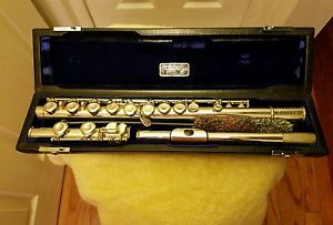 WMS HAYNES CO.STERLING SILVER FLUTE 1920s TOTALLY OVERHAUL READY TO PLAY#3462