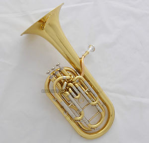 Professional New Gold Compensating Baritone Horn Cupronickel Tuningpipe +Case