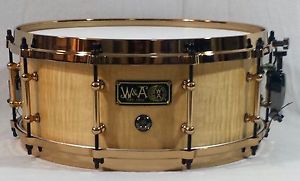 Walberg and Auge Elite Series Snare Drum - 5.5 x 14 10ply Curly Maple Shell