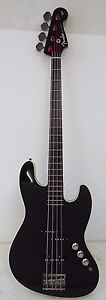 2007-8 FENDER DELUXE AERODYNE JAZZ BASS AJB-DX BLK MATCH HEAD AGED BLACK CHROME
