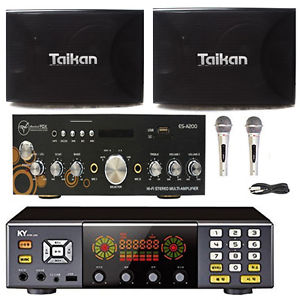 New KUMYOUNG KHK-200 Home Party Korean Karaoke 64GB + 2 Mic + AMP + 2 Speakers