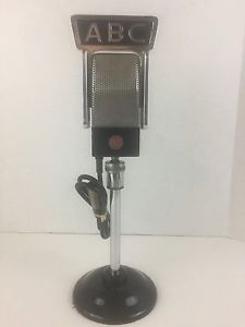 Vintage RCA Ribbon Microphone with ABC flag