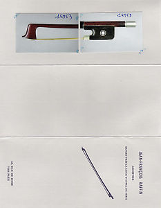 A fine French rare 3/4 size certified violin bow made by M.Lapierre, ca. 1955.