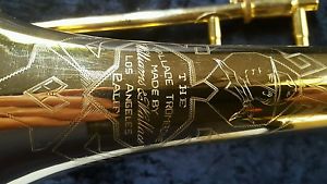 trombone vintage wallace&williams in 24 k goldplated. bj ca.40 er jahre