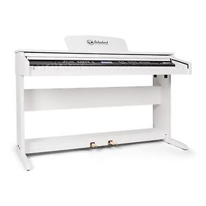 Piano digital Schubert 88 teclas sensibles tacto teclado electrico mueble blanco
