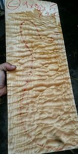AWESOME 5A QUILTED MAPLE BLOCK  9X 23.5 X 2.5: GUITAR, BASS, LUTHIER, CRAFT e