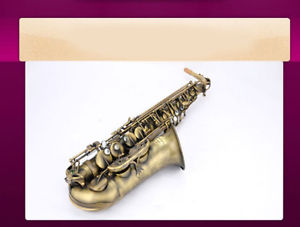 Antique Brass Professional High-Grade U-Shape E Flat Brass Alto Saxophone #
