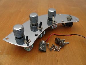 Music Man Sabre Bass Preamp 1979, control plate, and original strap buttons