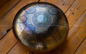 Handpan Tank Drum Tongue Ethno Steel 8 Tones 32 cm 100% Handmade Instrument