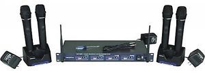 Wireless Microphone VocoPro UHF-5805 Four Channel UHF Professional Rechargeable