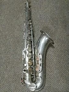 1958 Silver Vintage Selmer Mark VI Tenor Saxophone, USMC Engraving, Serial# 73K