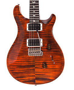 PRS Paul Reed Smith Custom 24 10 Top Pattern Thin Guitar Orange Tiger with Case