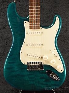 Fender USA American Design Deluxe Stratocaster Teal Green Transparent / Rosewood