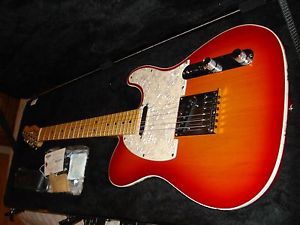 2010 Fender American Deluxe Telecaster Tele Electric Guitar, Aged Cherry Burst