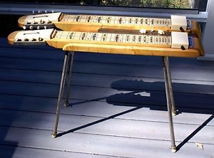 National Grand Console Double 8 Lap Steel Guitar w/ Legs & OHSC - Circa 1953