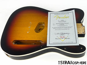 2015 USA Fender Custom Shop Custom Telecaster Tele BODY Bound 3 Color Sunburst