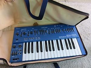 Roland Sh-101 Rare BLUE Vintage Analog Synthesizer SH101 Synth Bag Power Supply