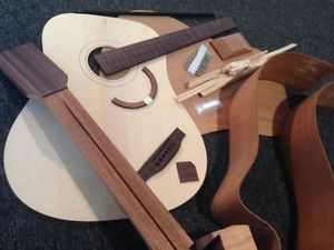 DIY Guitar Kit - Acoustic Guitar Kit – Luthier Kit – Mahogany/Spruce – Dreadn...