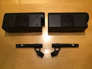 AKG C460B Microphones w Rare AUDIO UPGRADES MODS!  Stereo Pair w CK61 Caps!