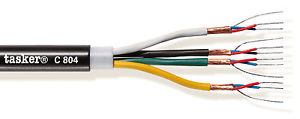 Tasker C804 Cable de audio digital DMX 4x2x0,22 mm² 100 m