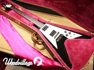 Gibson Flying V 67 Reissu Ebony Electric Guitar Free Shipping